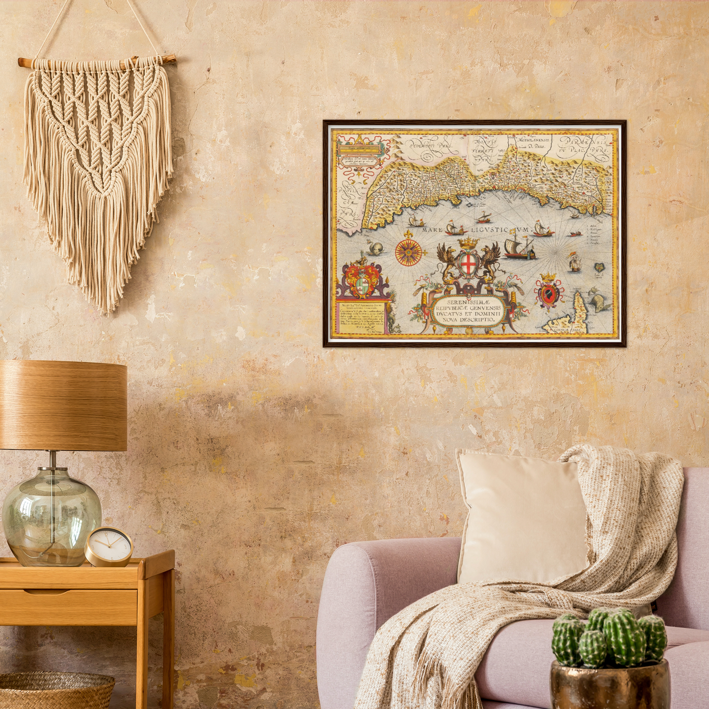 Historische Landkarte Ligurien um 1609