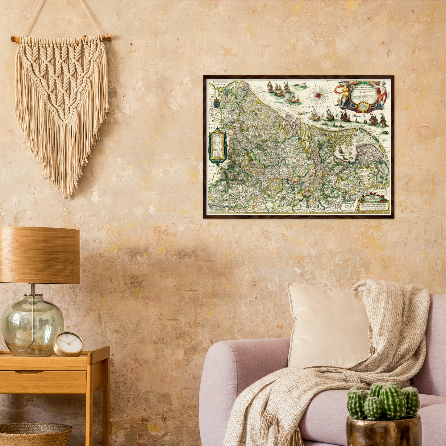 Historische Landkarte Niederlande um 1647