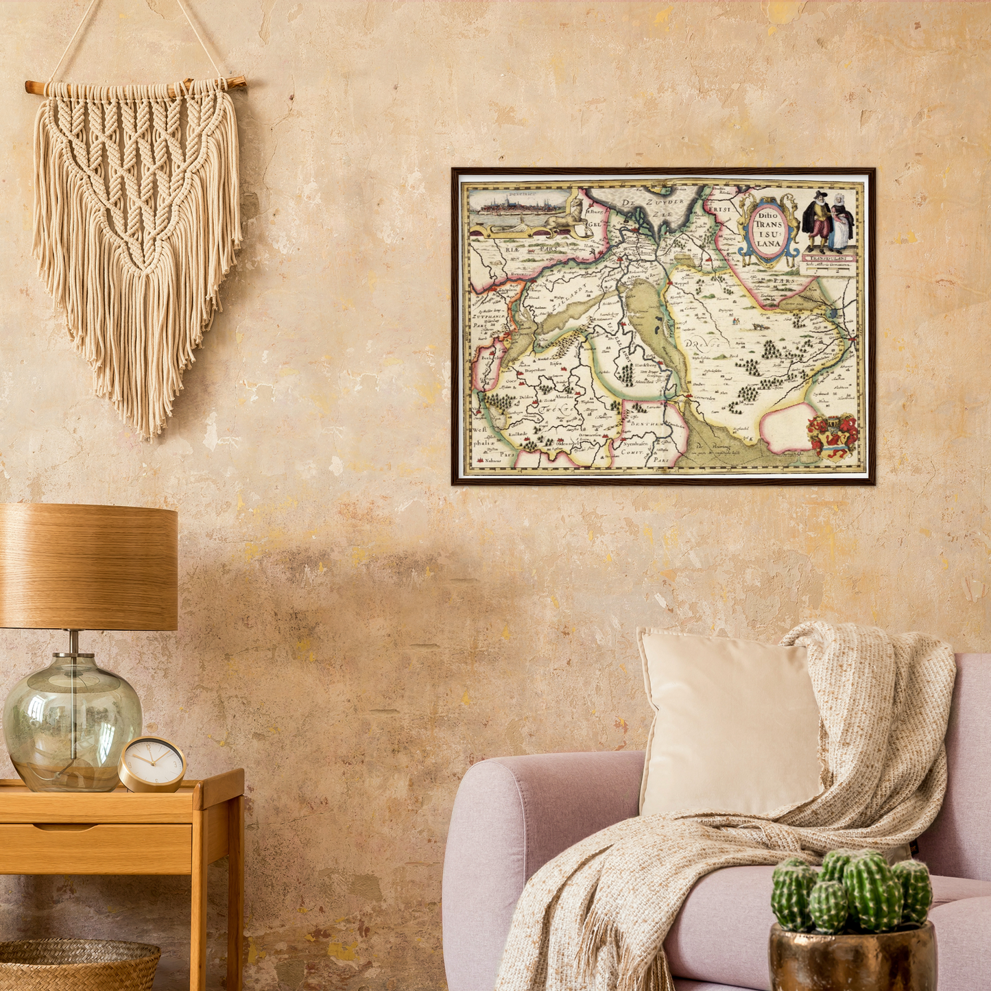 Historische Landkarte Provinz Overijssel um 1617