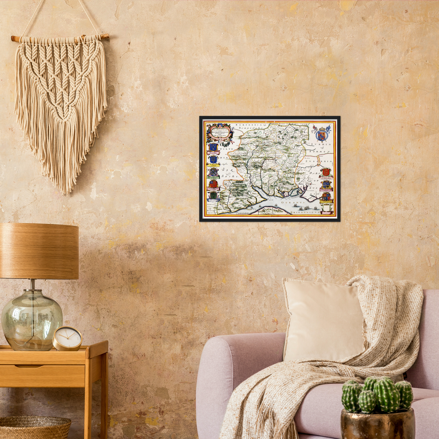 Historische Landkarte Hampshire um 1646