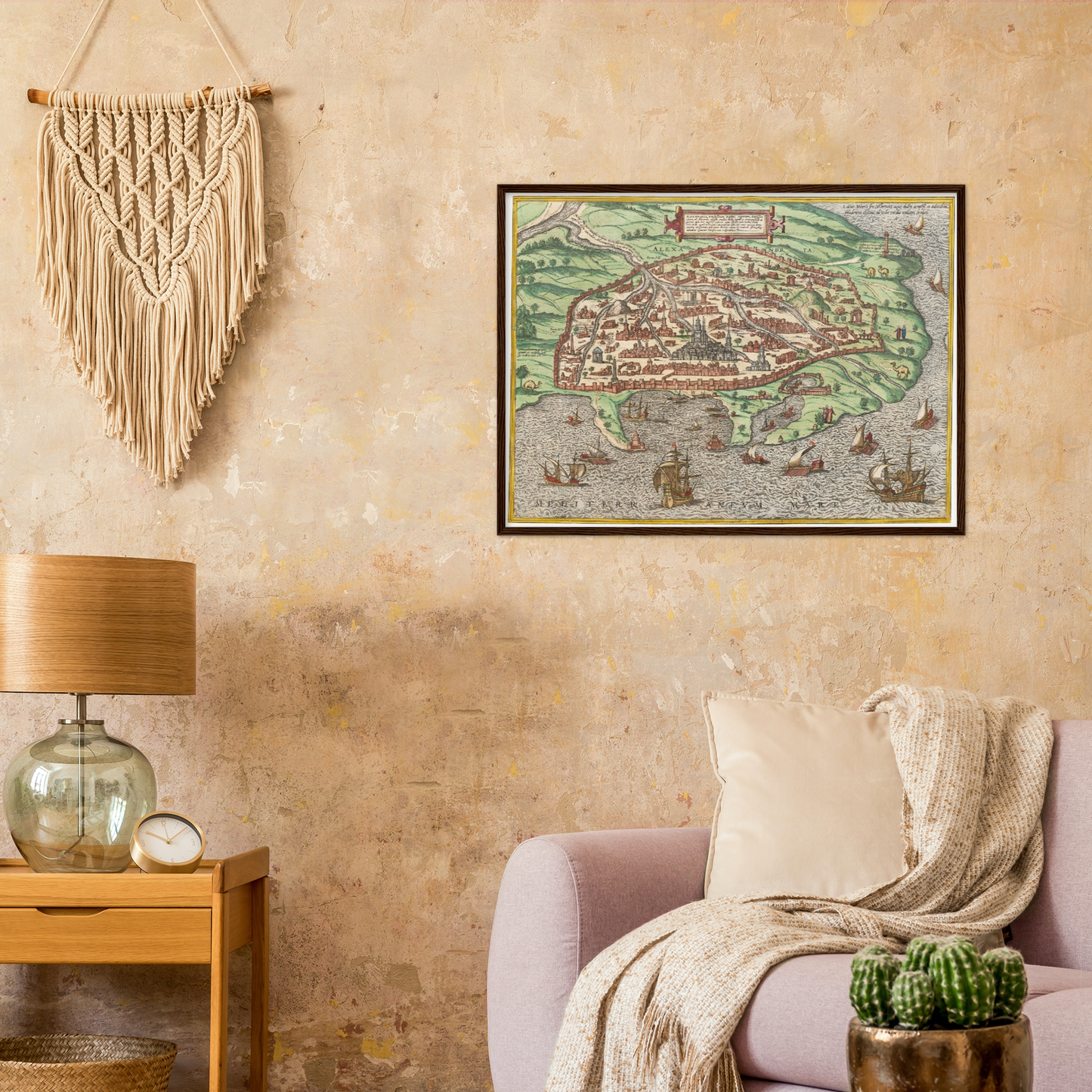 Historischer Stadtansicht Alexandria um 1582