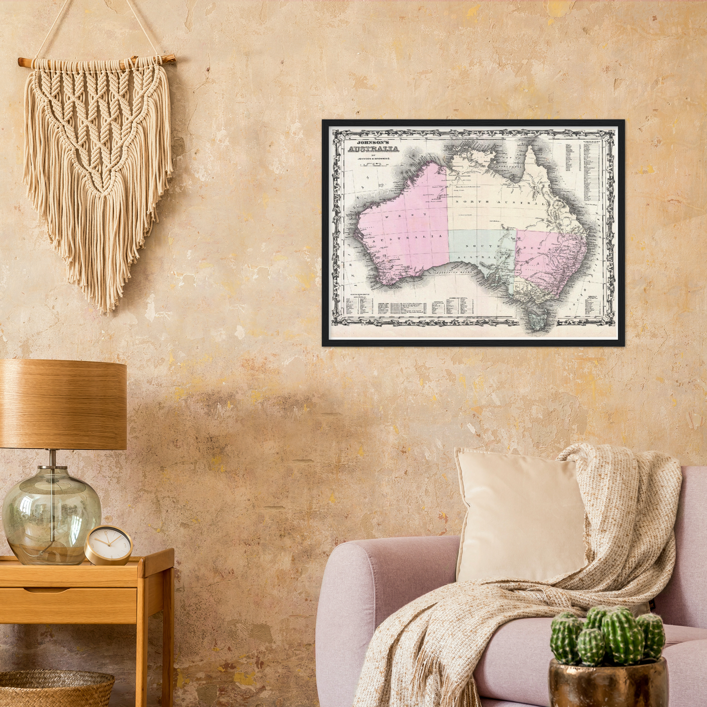 Historische Landkarte Australien um 1861