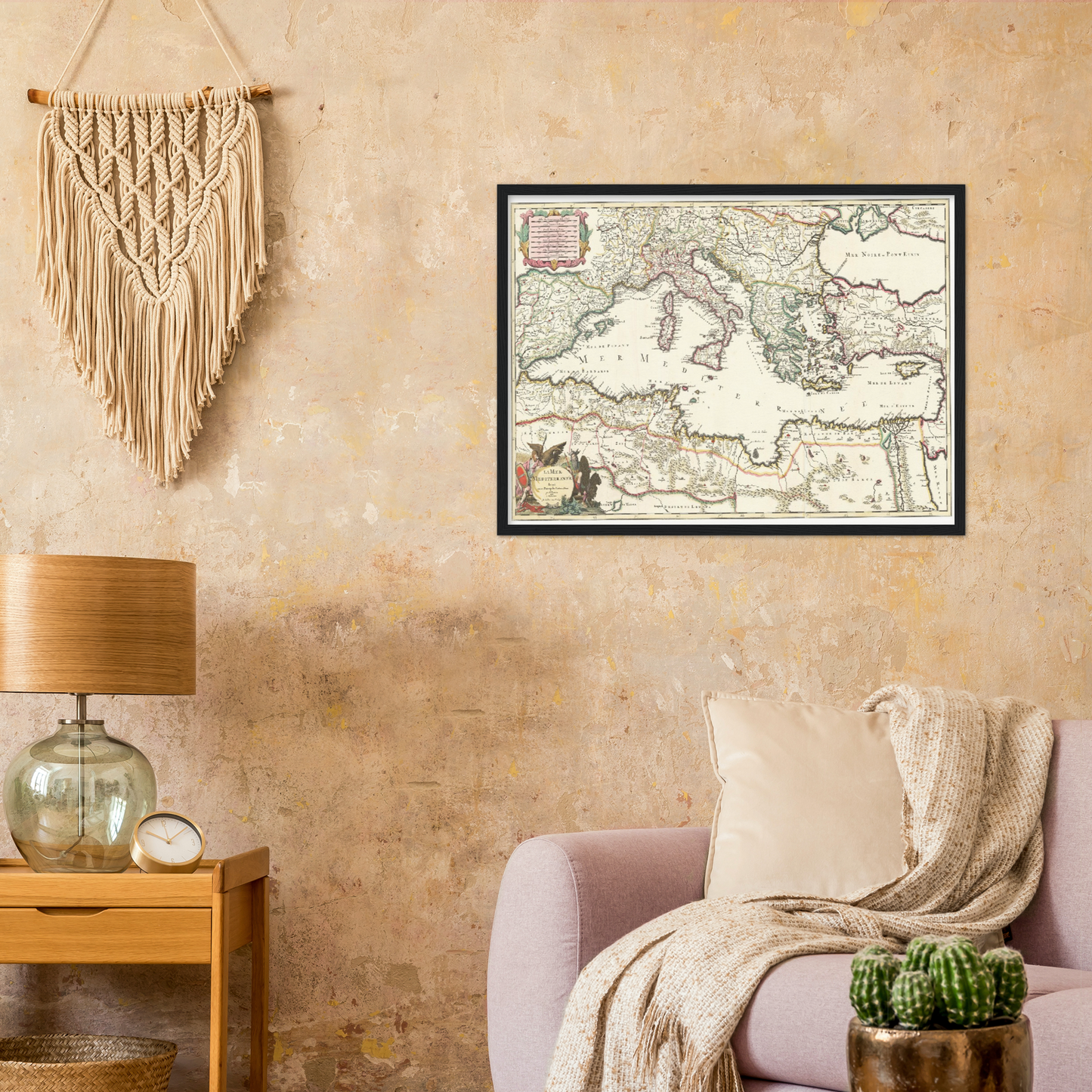 Historische Landkarte Südeuropa um 1700
