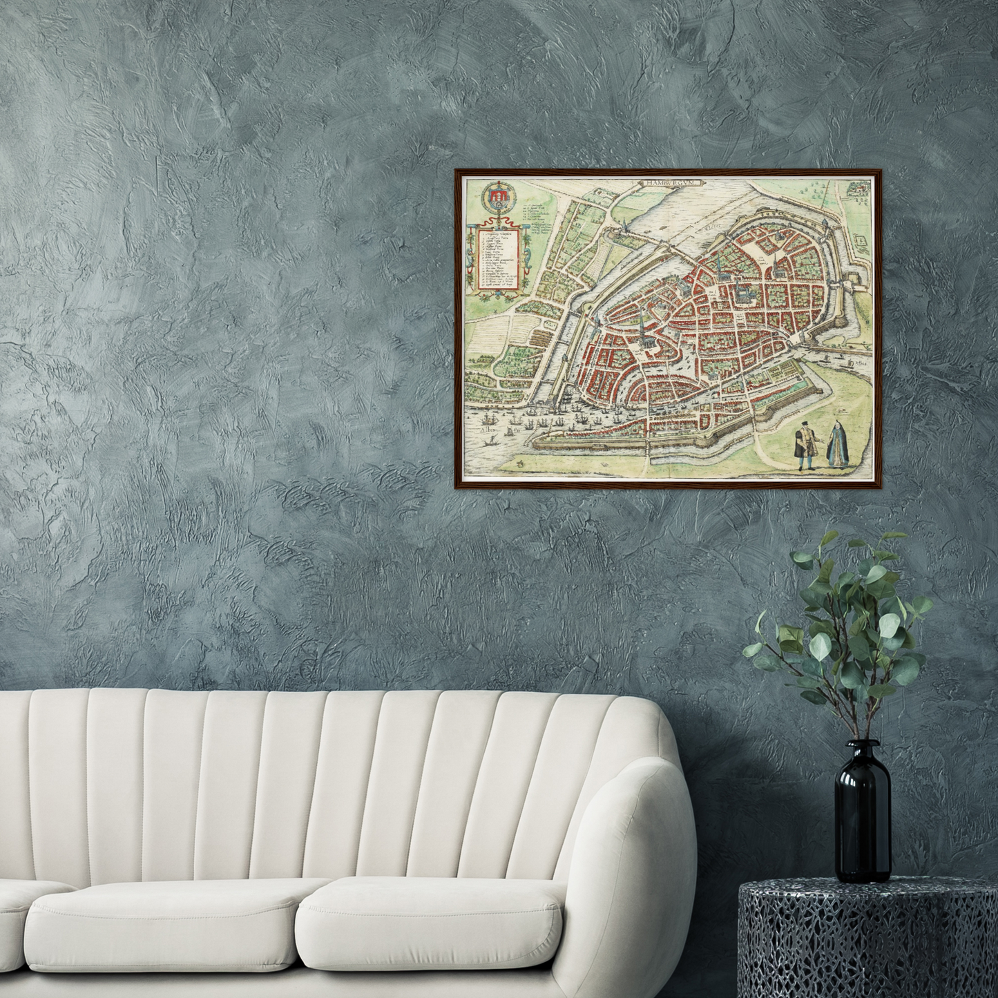 Historischer Stadtplan Hamburg um 1588