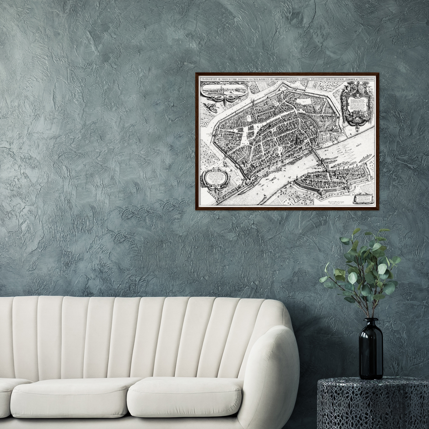 Historischer Stadtplan Frankfurt am Main um 1628