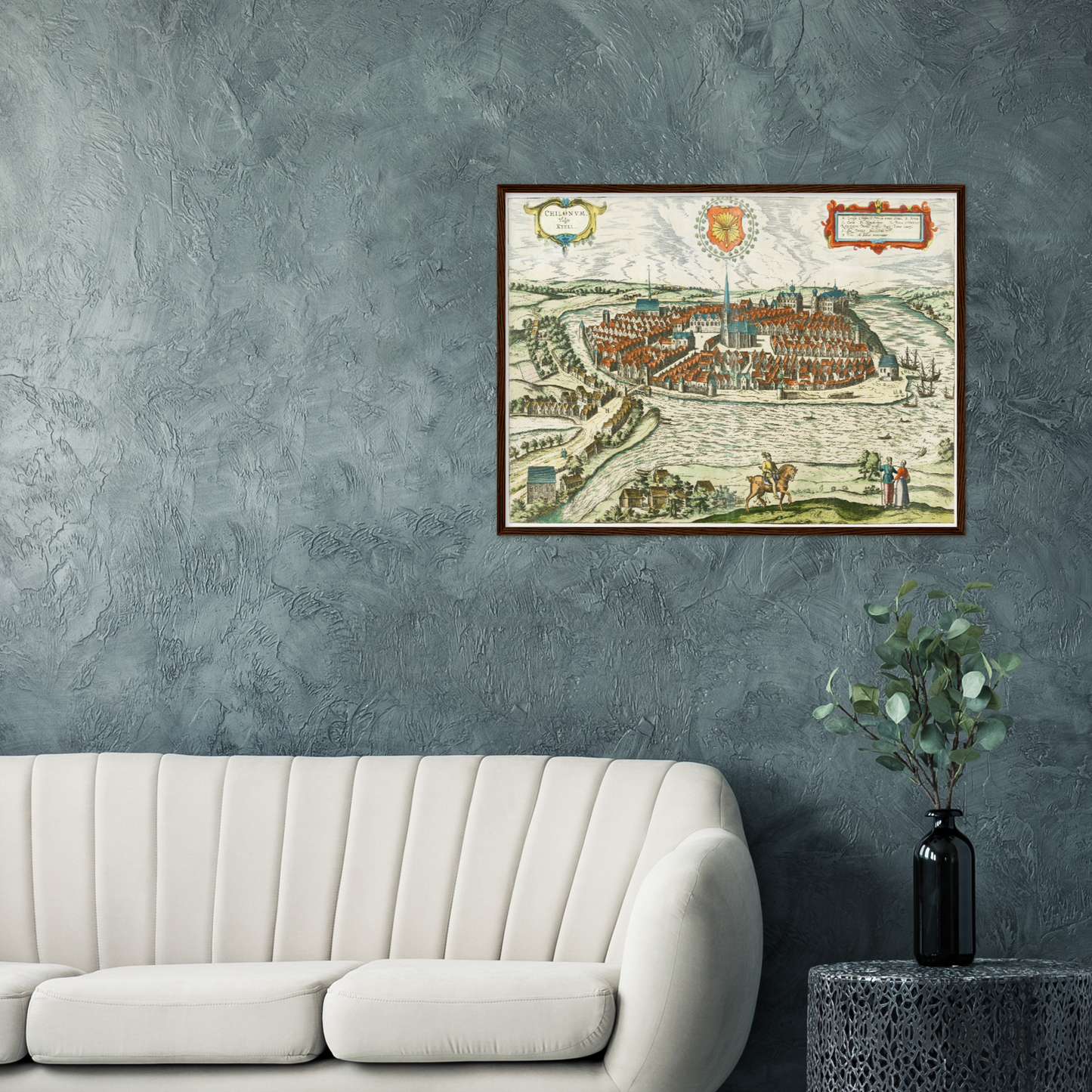 Historische Stadtansicht Kiel um 1612