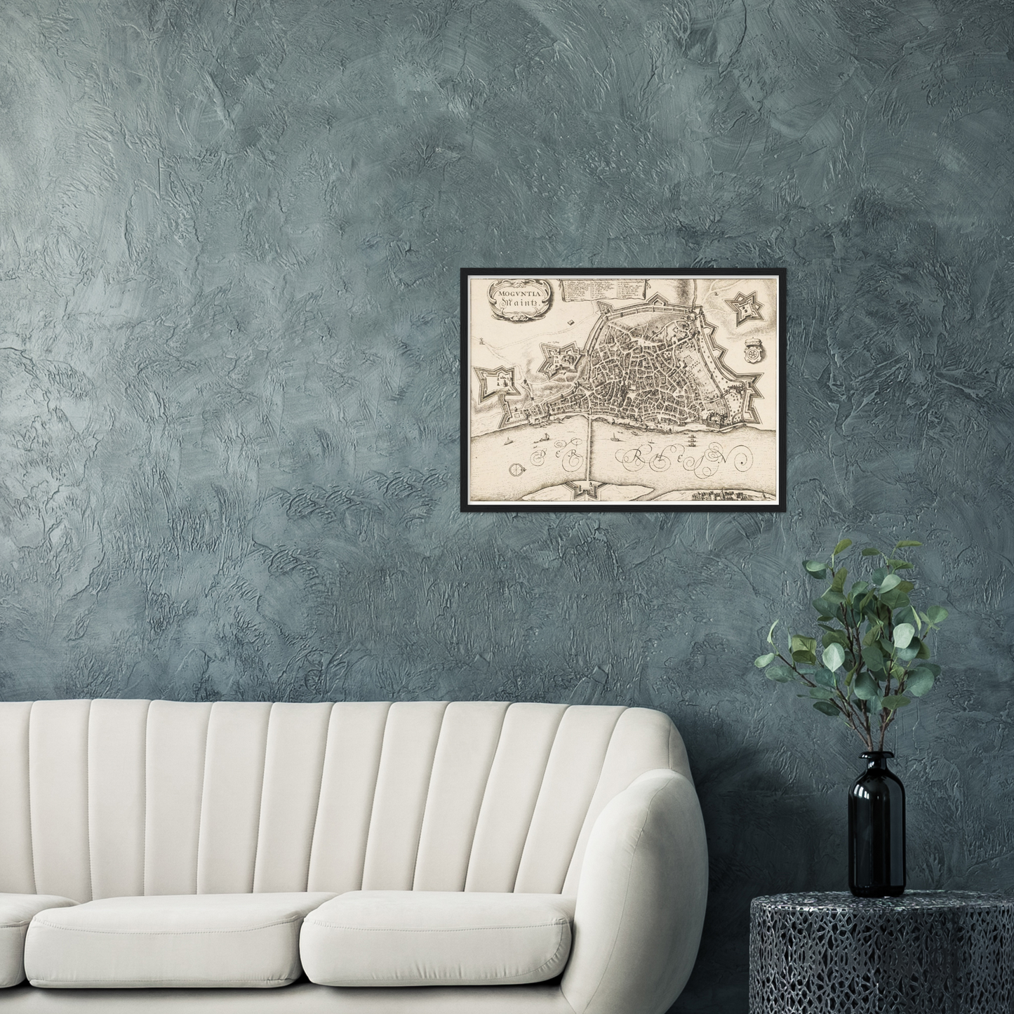 Historischer Stadtplan Mainz um 1670