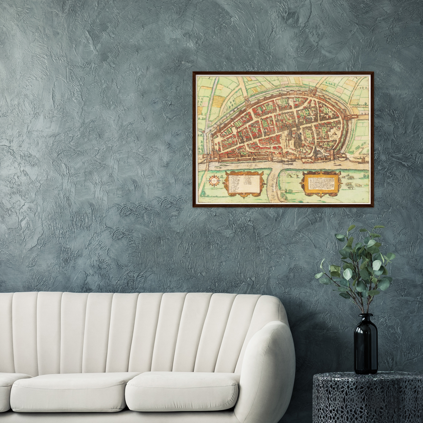 Historischer Stadtplan Neuss um 1592