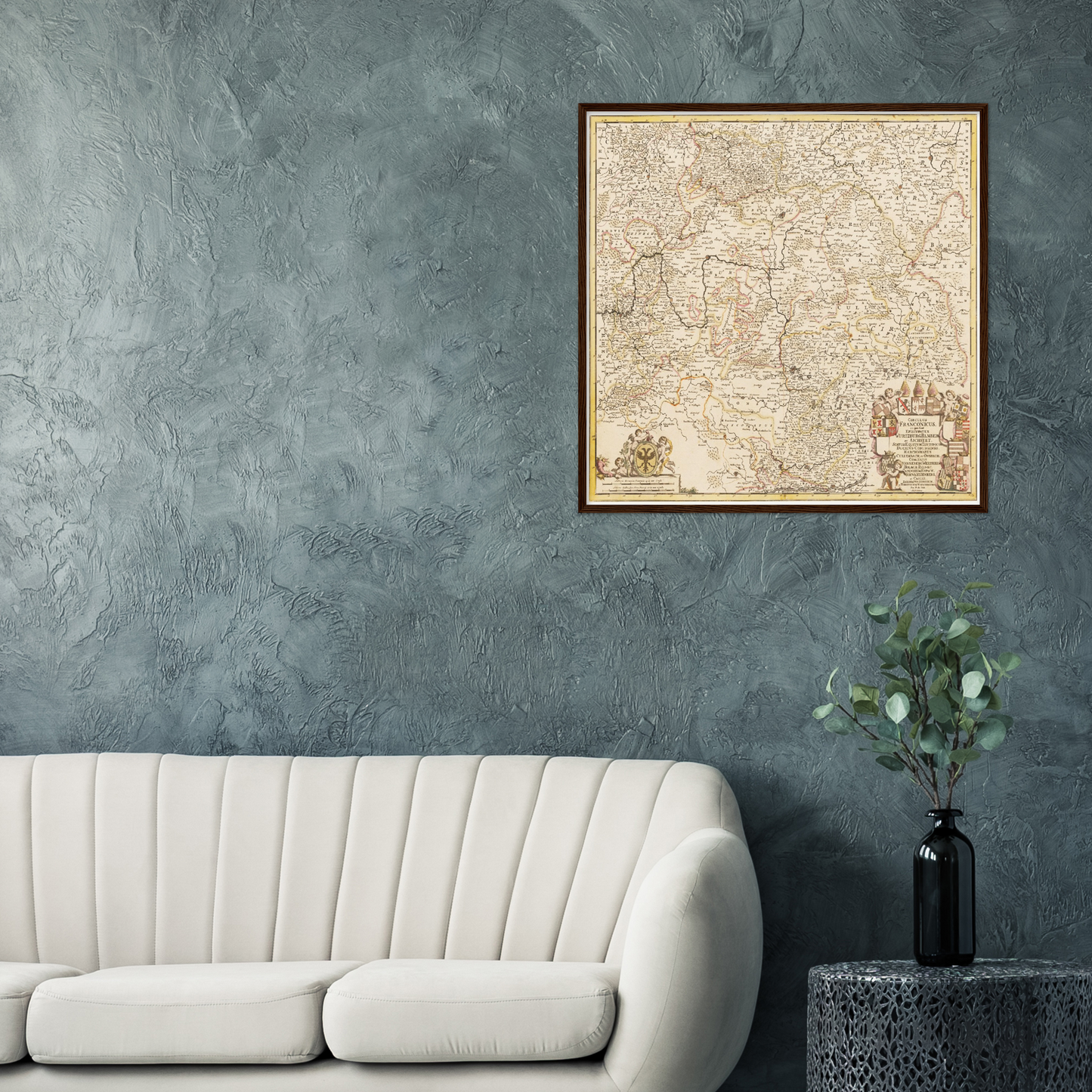 Historische Landkarte Franken um 1698