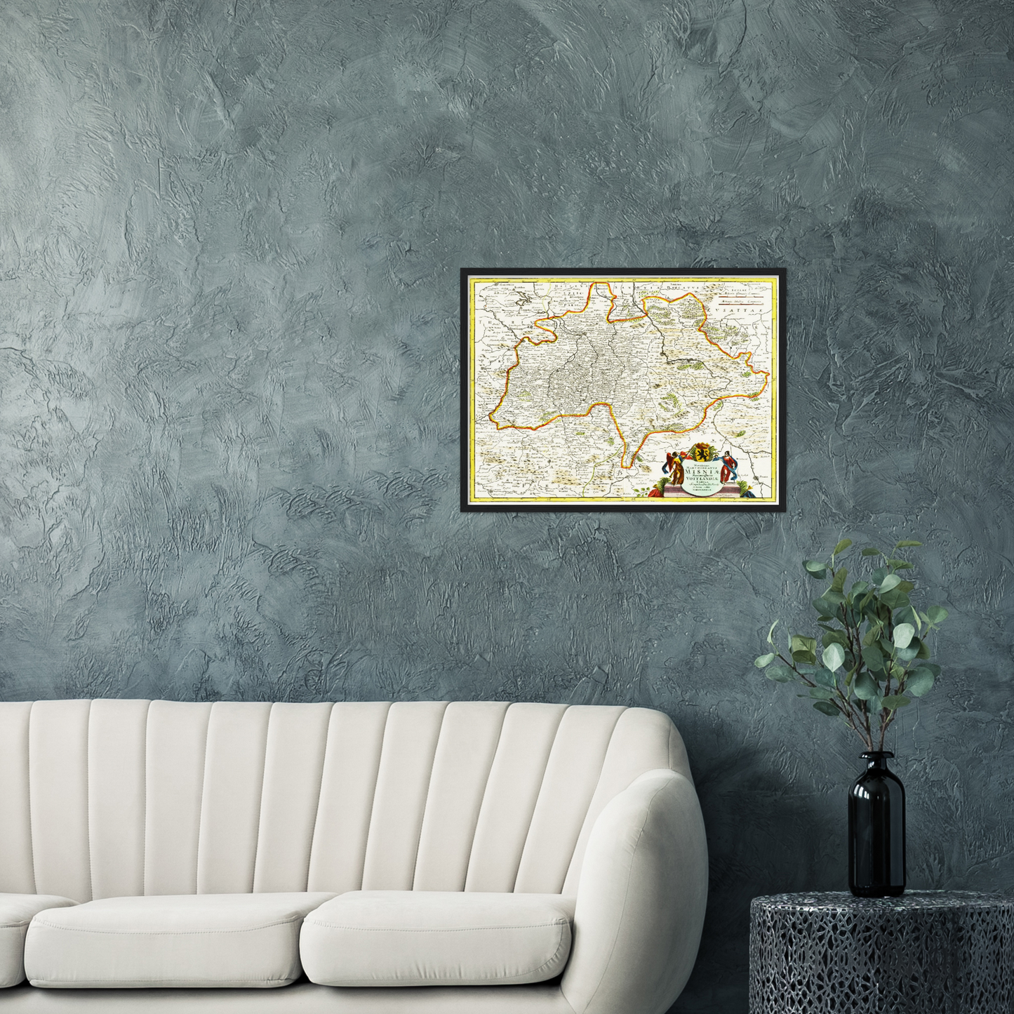 Historische Landkarte Meißen um 1700