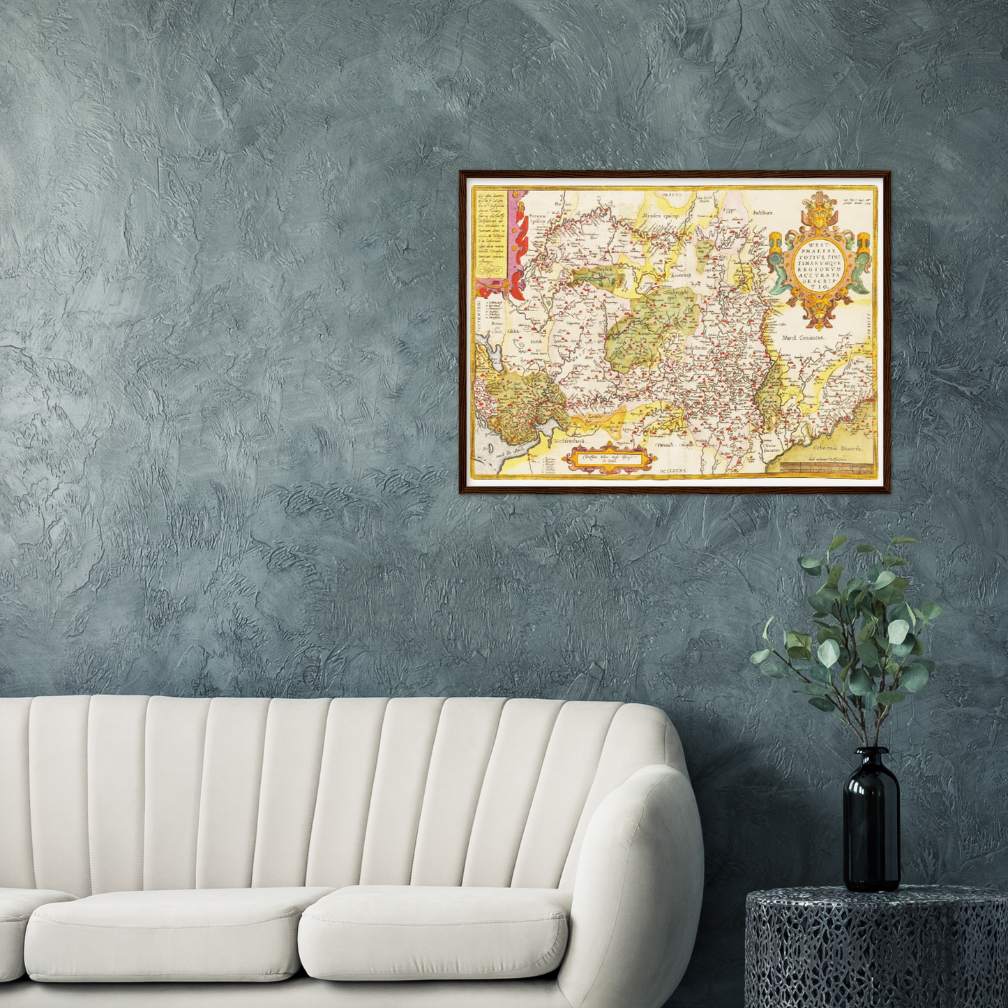 Historische Landkarte Westfalen um 1609