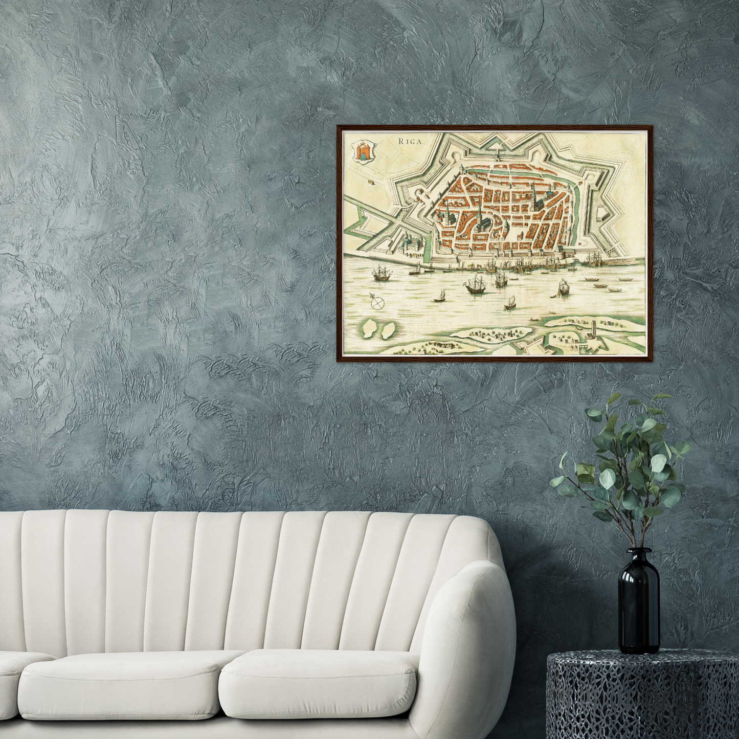 Historischer Stadtplan Riga um 1612