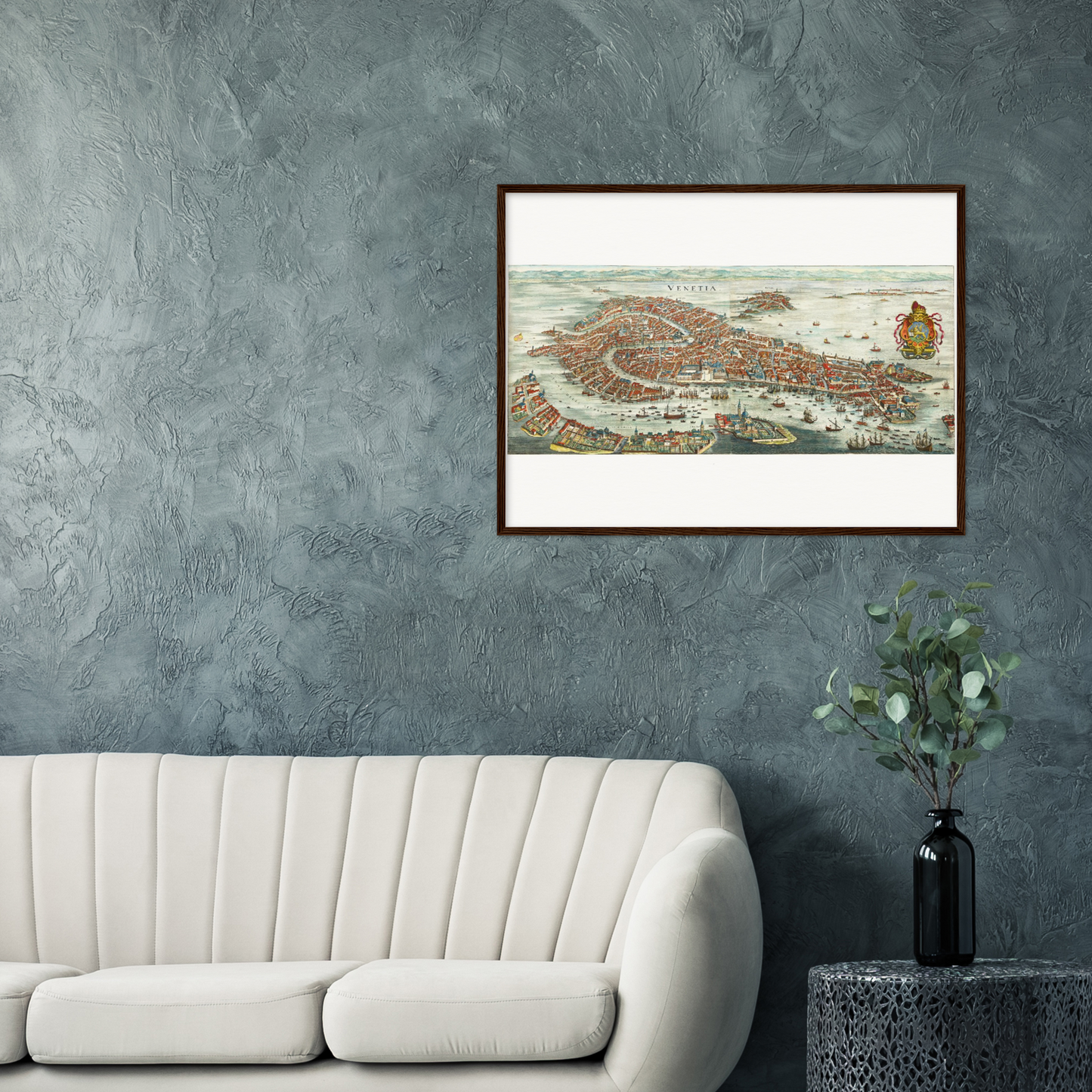 Historische Stadtansicht Venedig um 1636