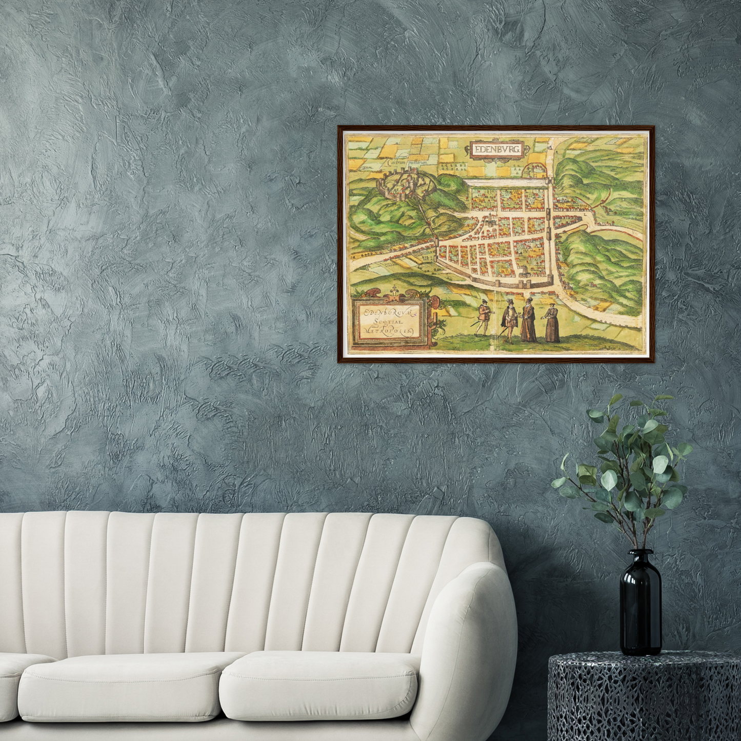 Historischer Stadtansicht Edinburgh um 1580