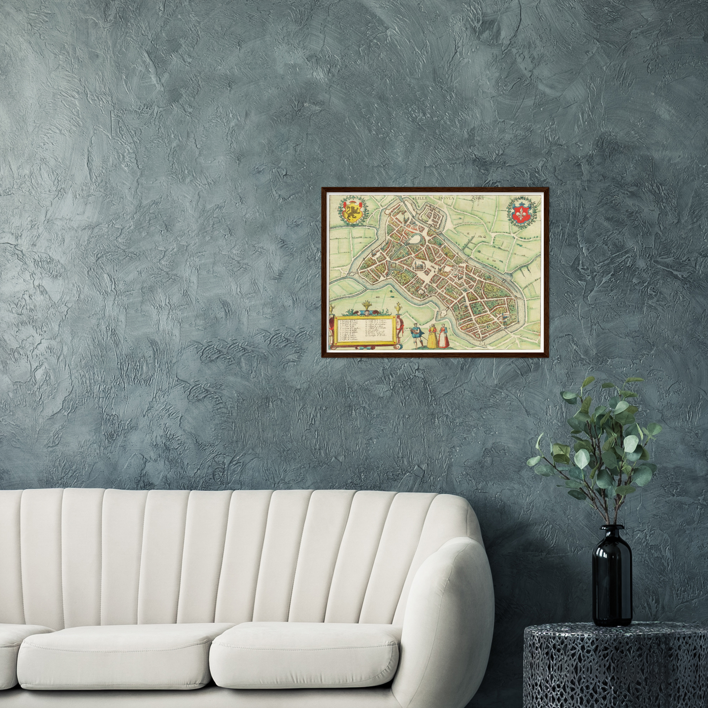 Historischer Stadtplan Lille um 1580