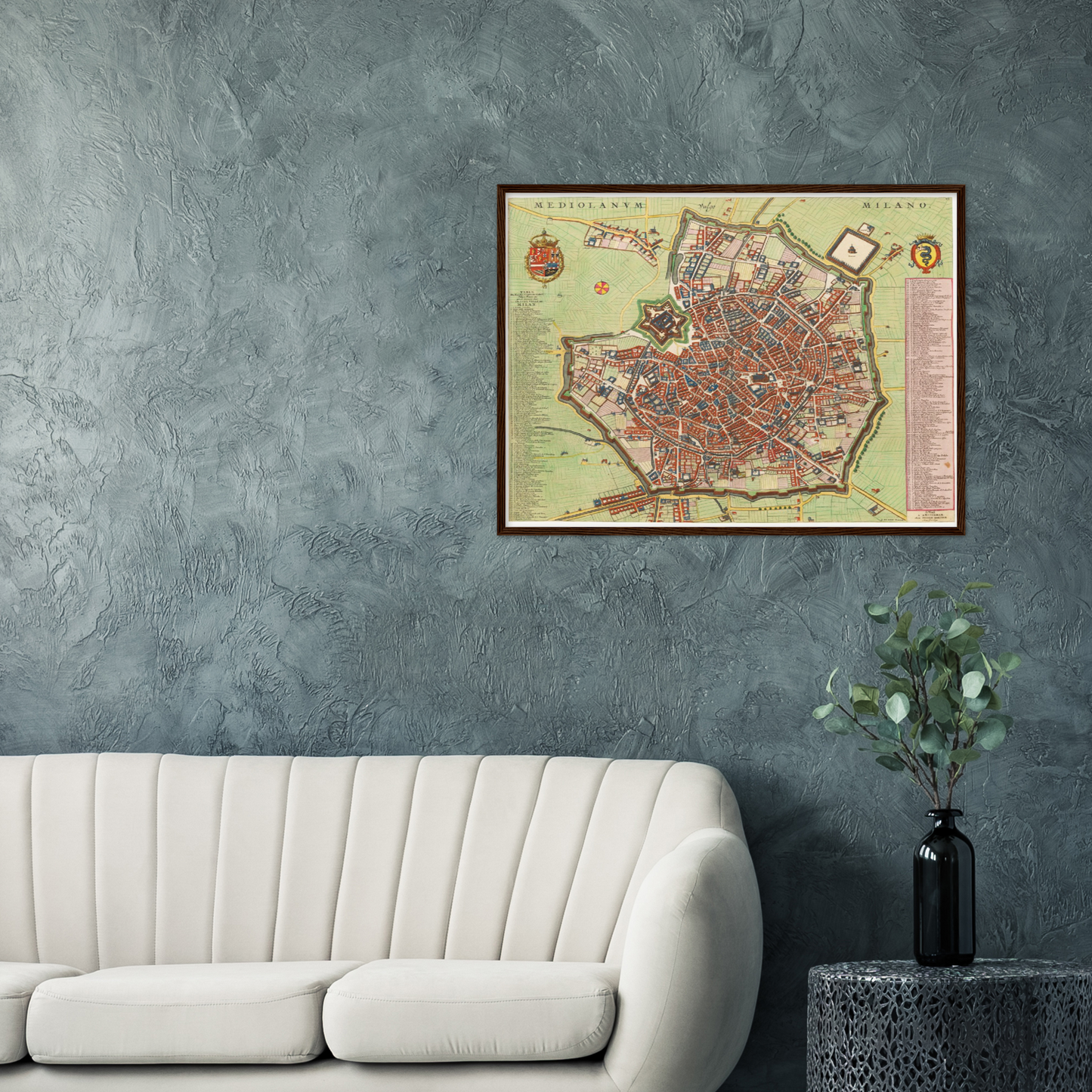 Historischer Stadtplan Mailand um 1700