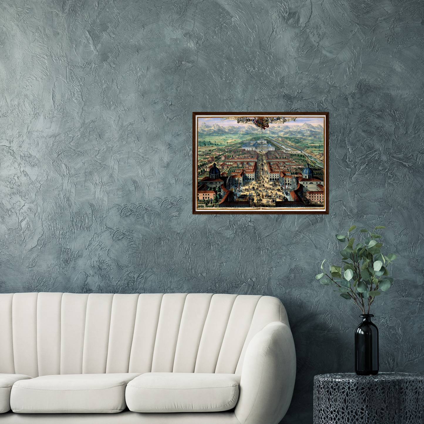 Historische Stadtansicht Turin um 1682