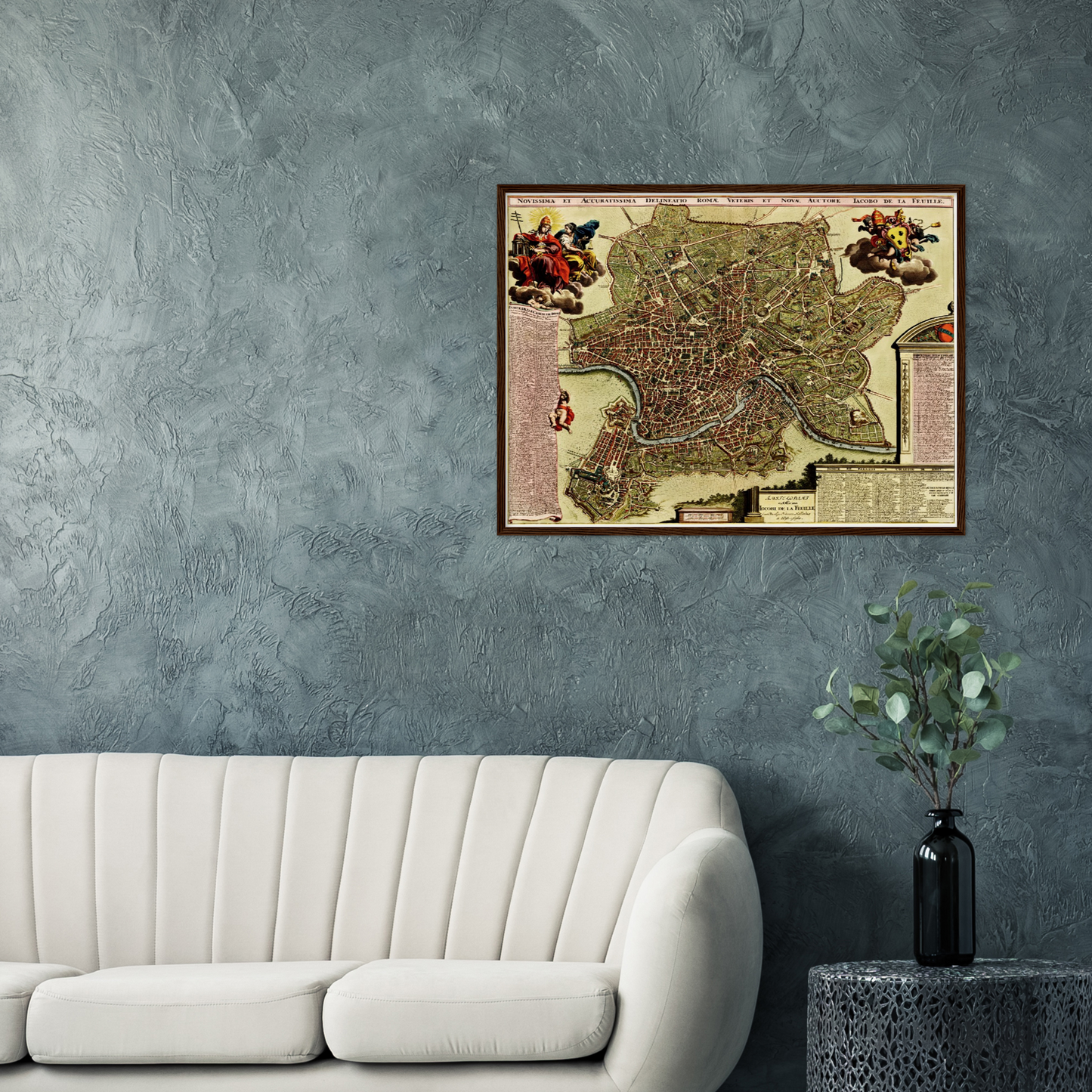 Historischer Stadtplan Rom um 1700