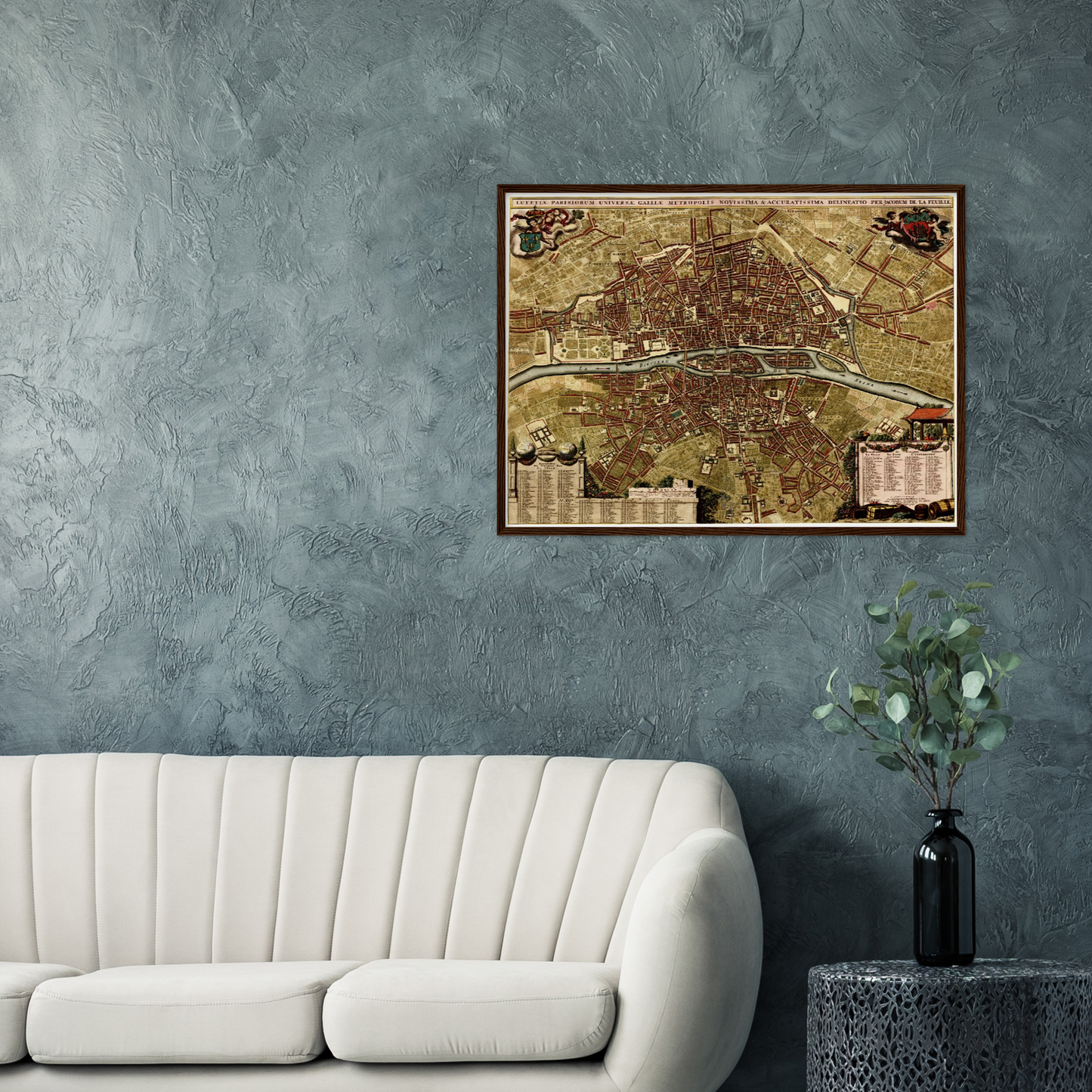 Historischer Stadtplan Paris um 1700