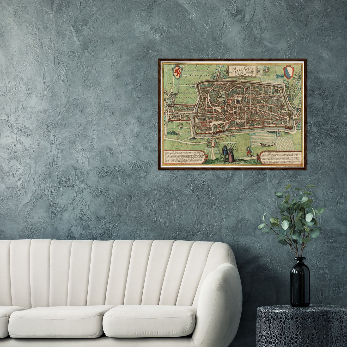 Historischer Stadtplan Utrecht um 1582