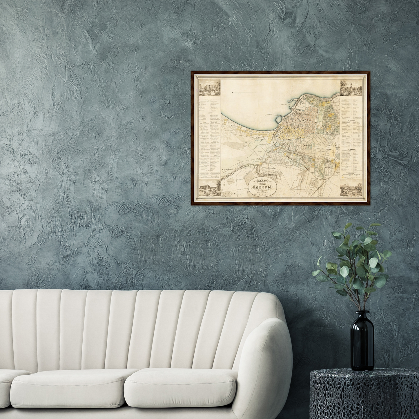 Historischer Stadtplan Odessa um 1864