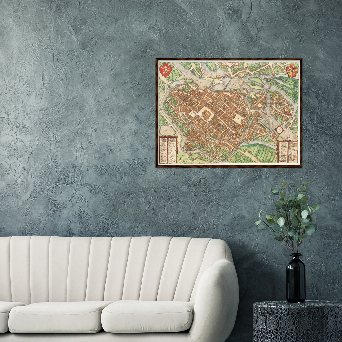 Historischer Stadtplan Breslau um 1592