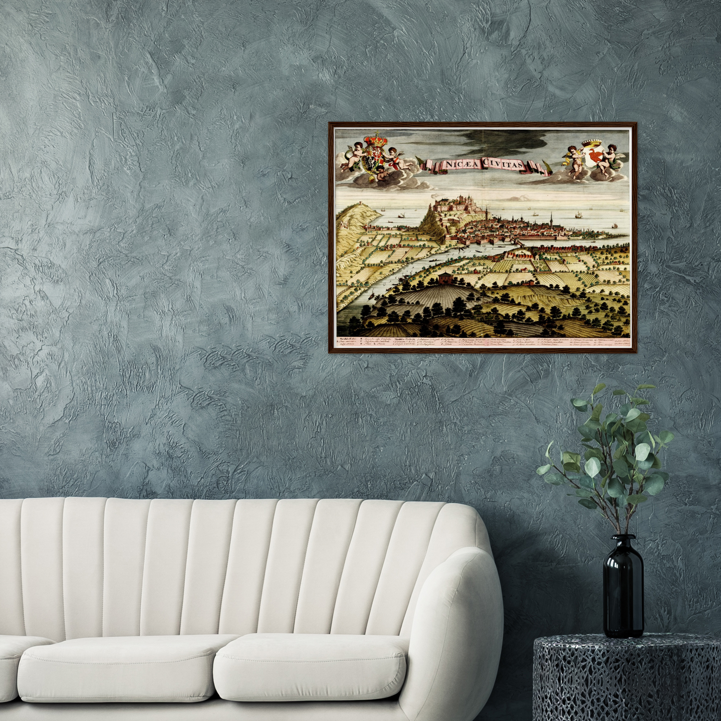 Historischer Stadtansicht Nizza um 1700