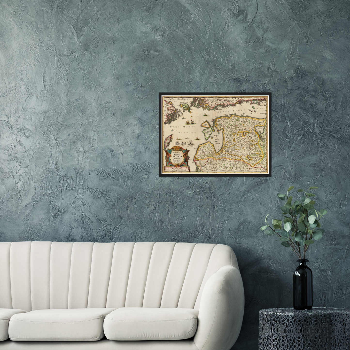 Historische Landkarte Estland um 1642