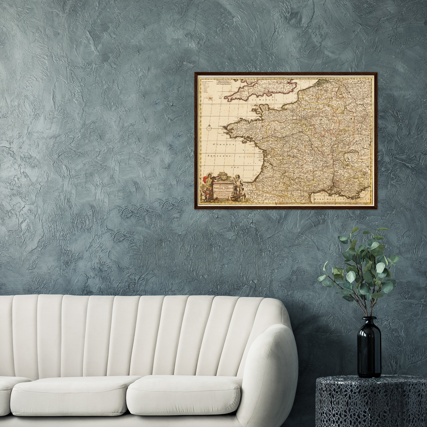 Historische Landkarte Frankreich um 1698