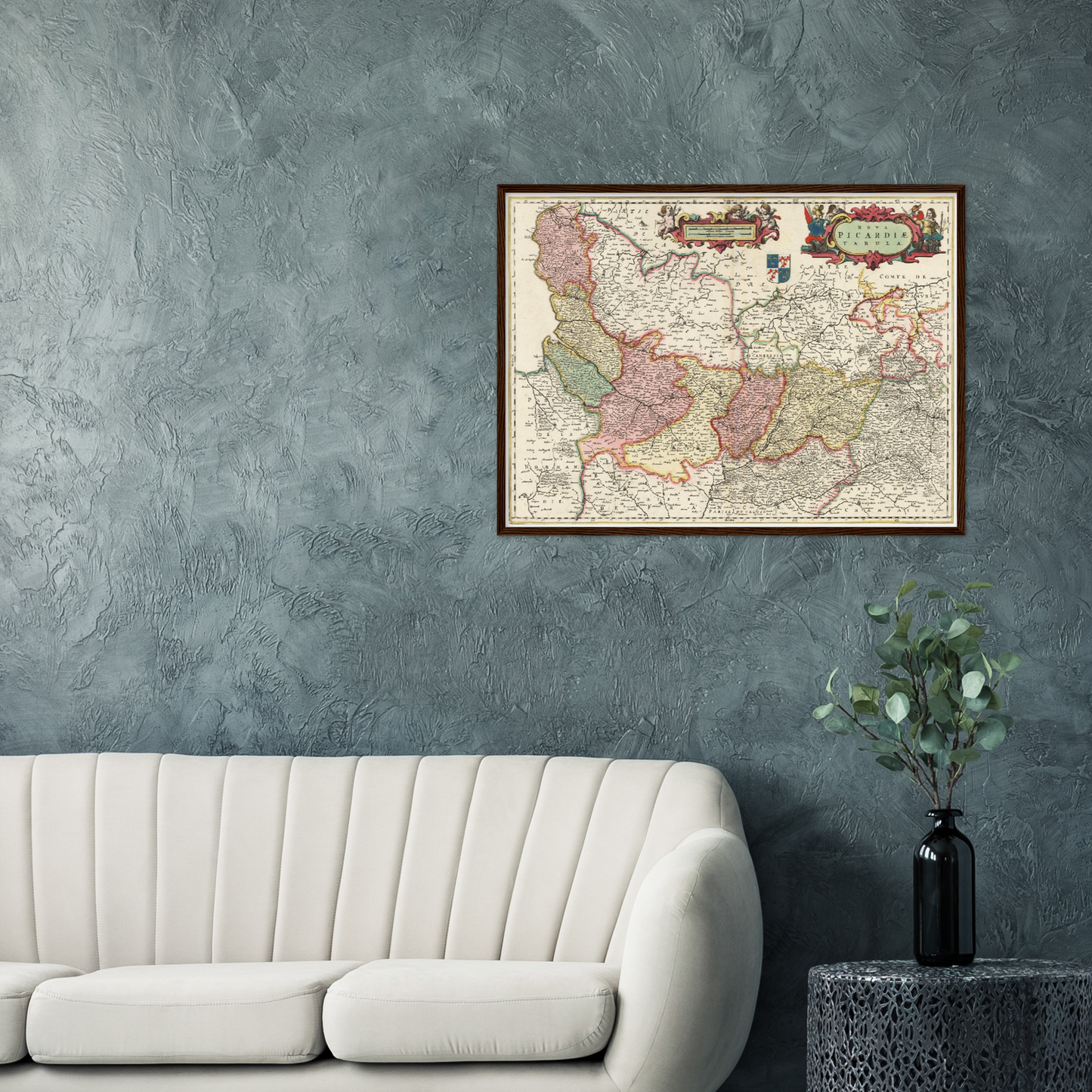 Historische Landkarte Picardie um 1650