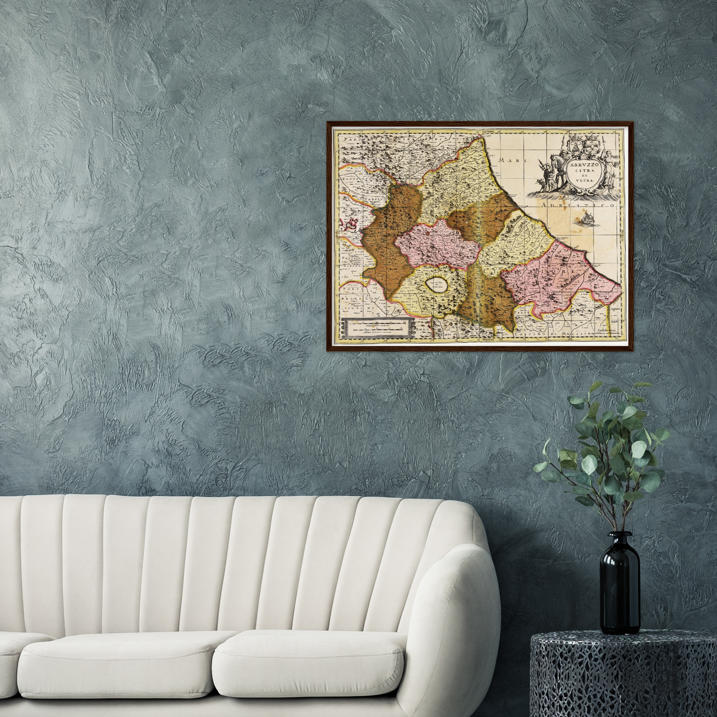 Historische Landkarte Abruzzen um 1700