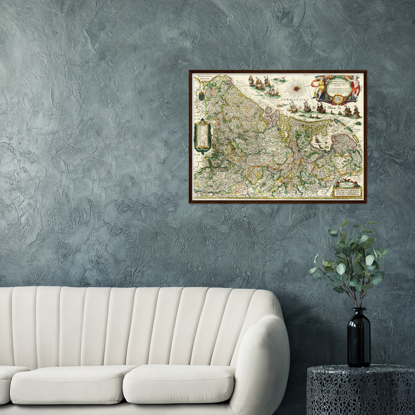 Historische Landkarte Niederlande um 1647