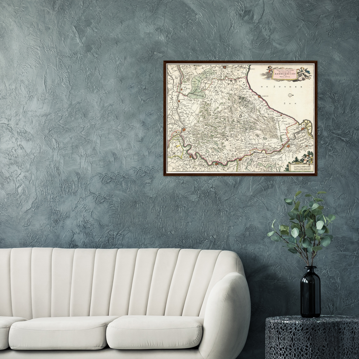 Historische Landkarte Provinz Gelderland um 1680