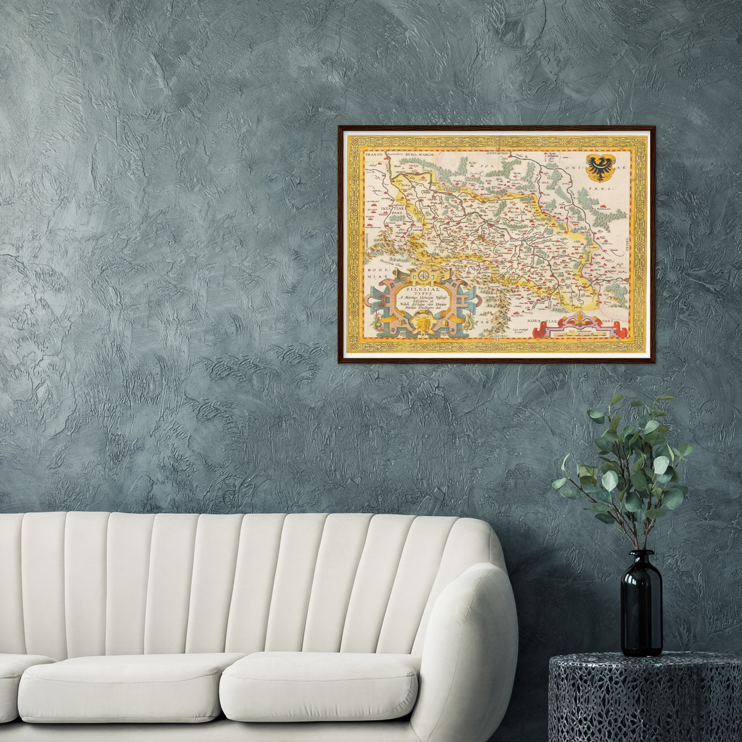 Historische Landkarte Schlesien um 1609