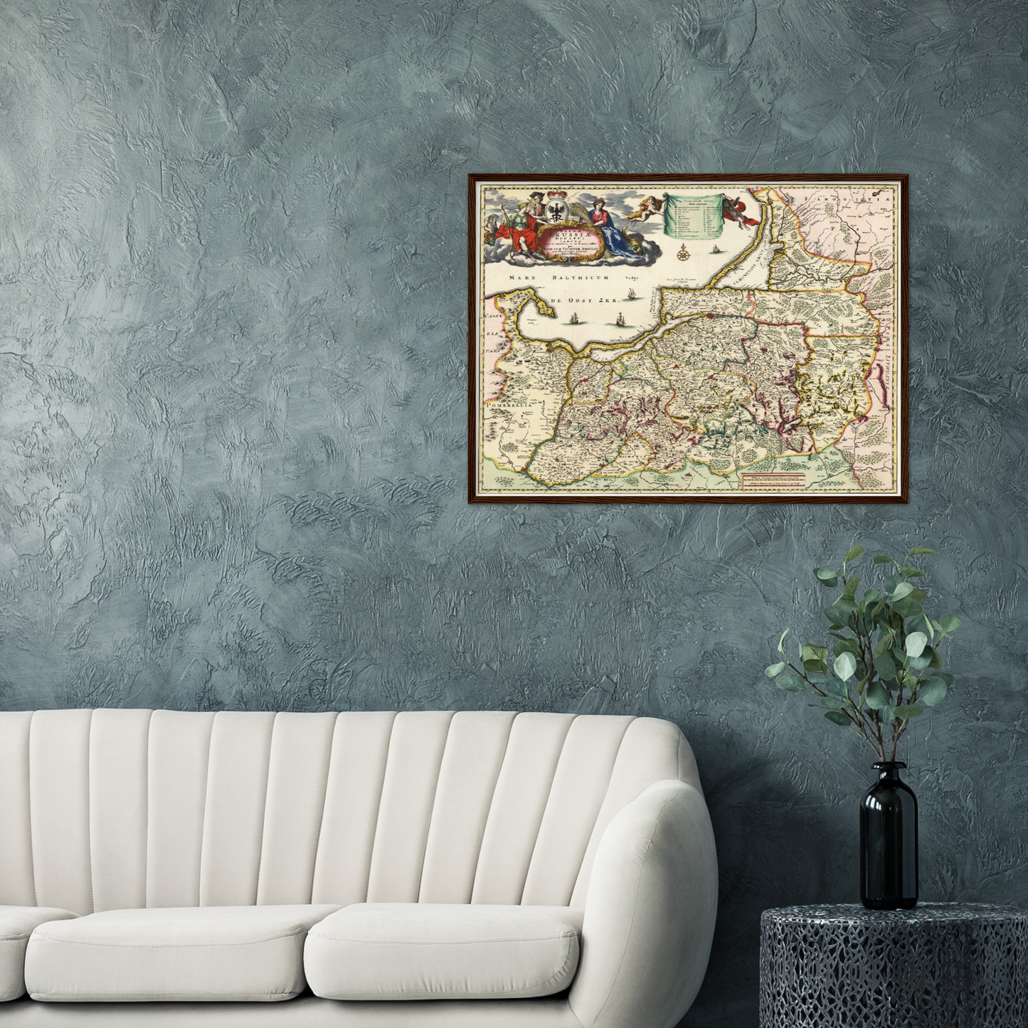 Historische Landkarte Preußen um 1680