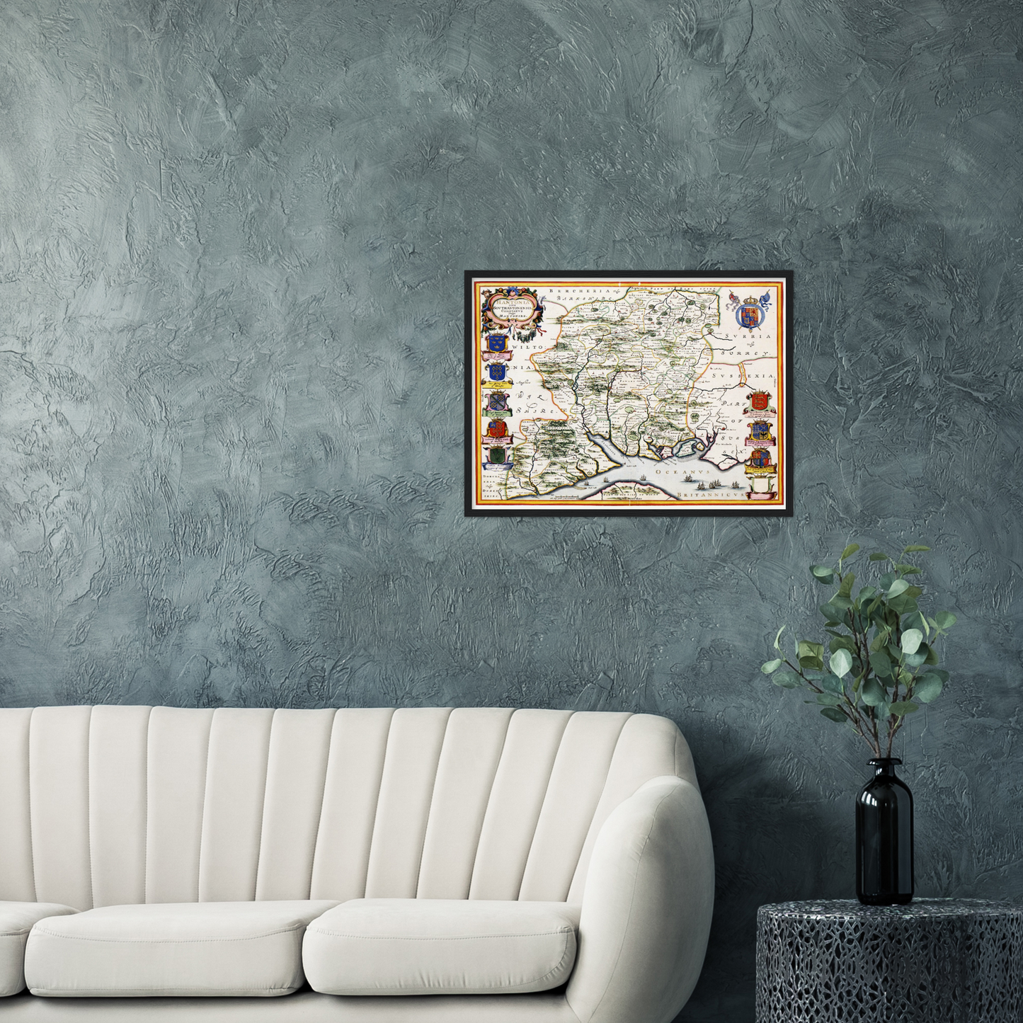 Historische Landkarte Hampshire um 1646