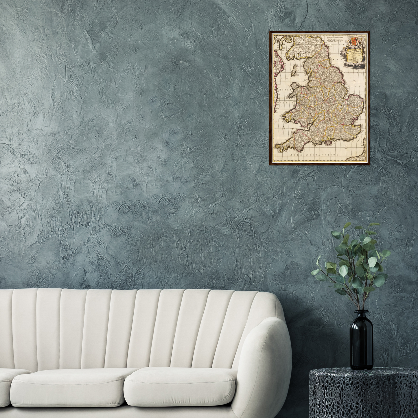 Historische Landkarte England um 1698