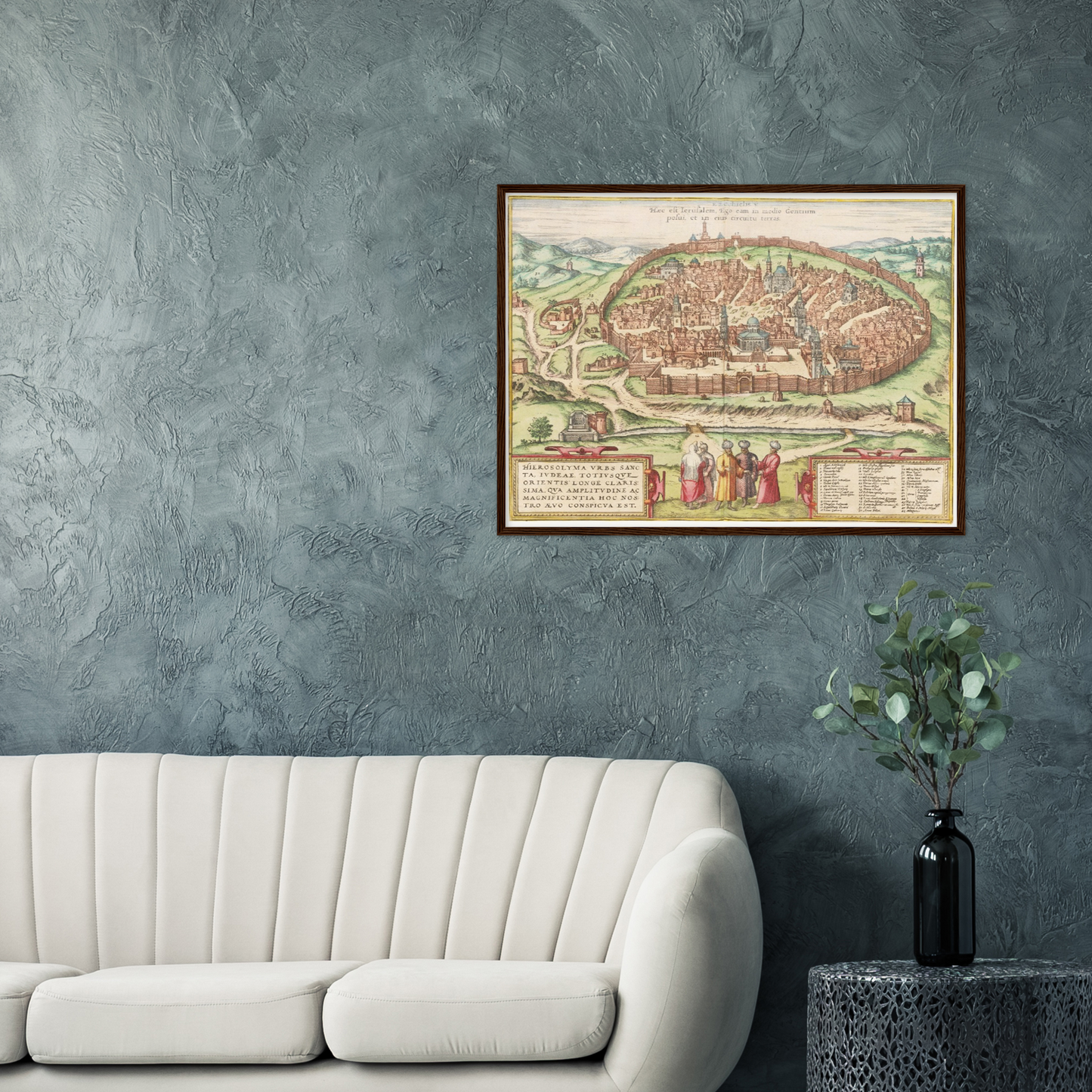 Historische Stadtansicht Jerusalem um 1575