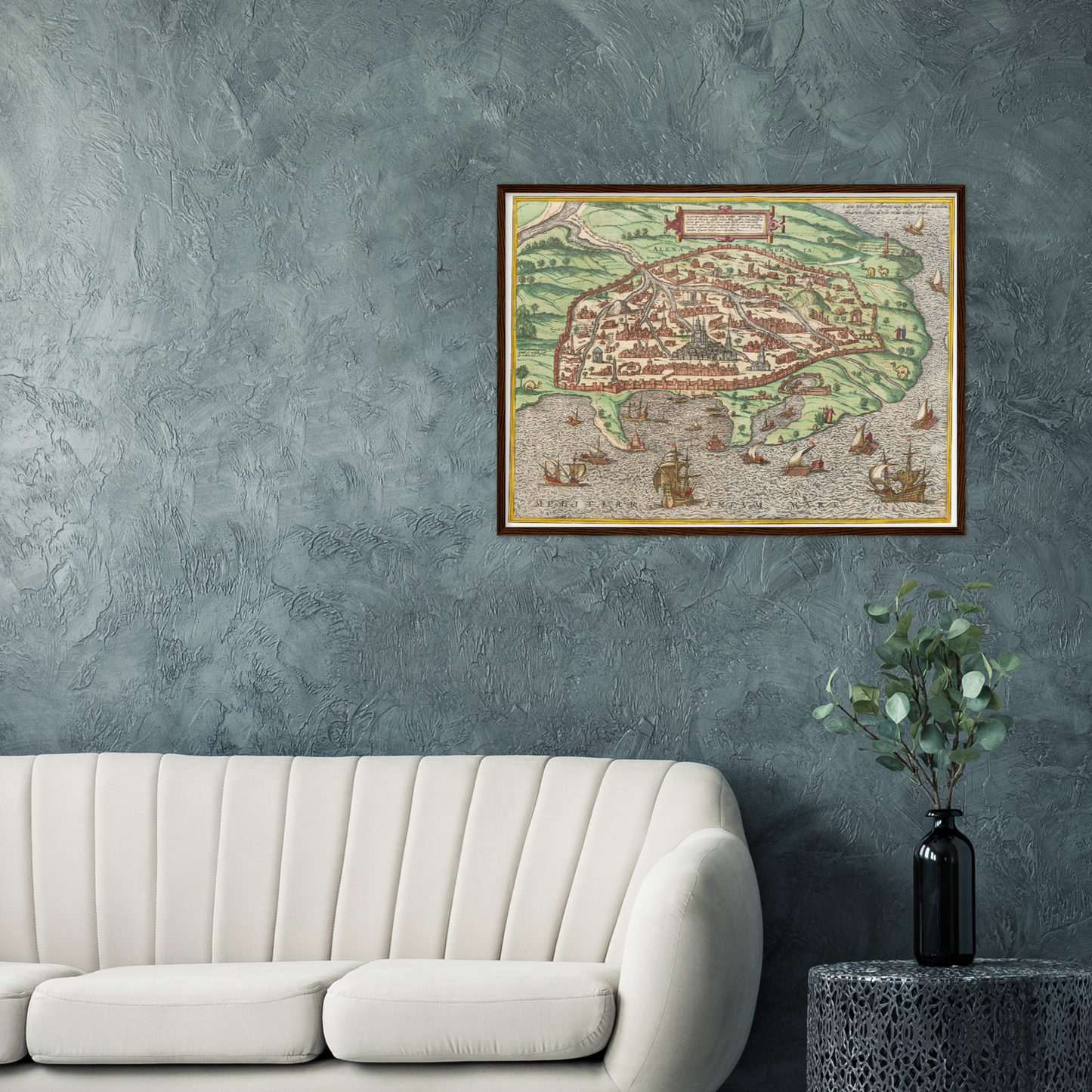 Historischer Stadtansicht Alexandria um 1582