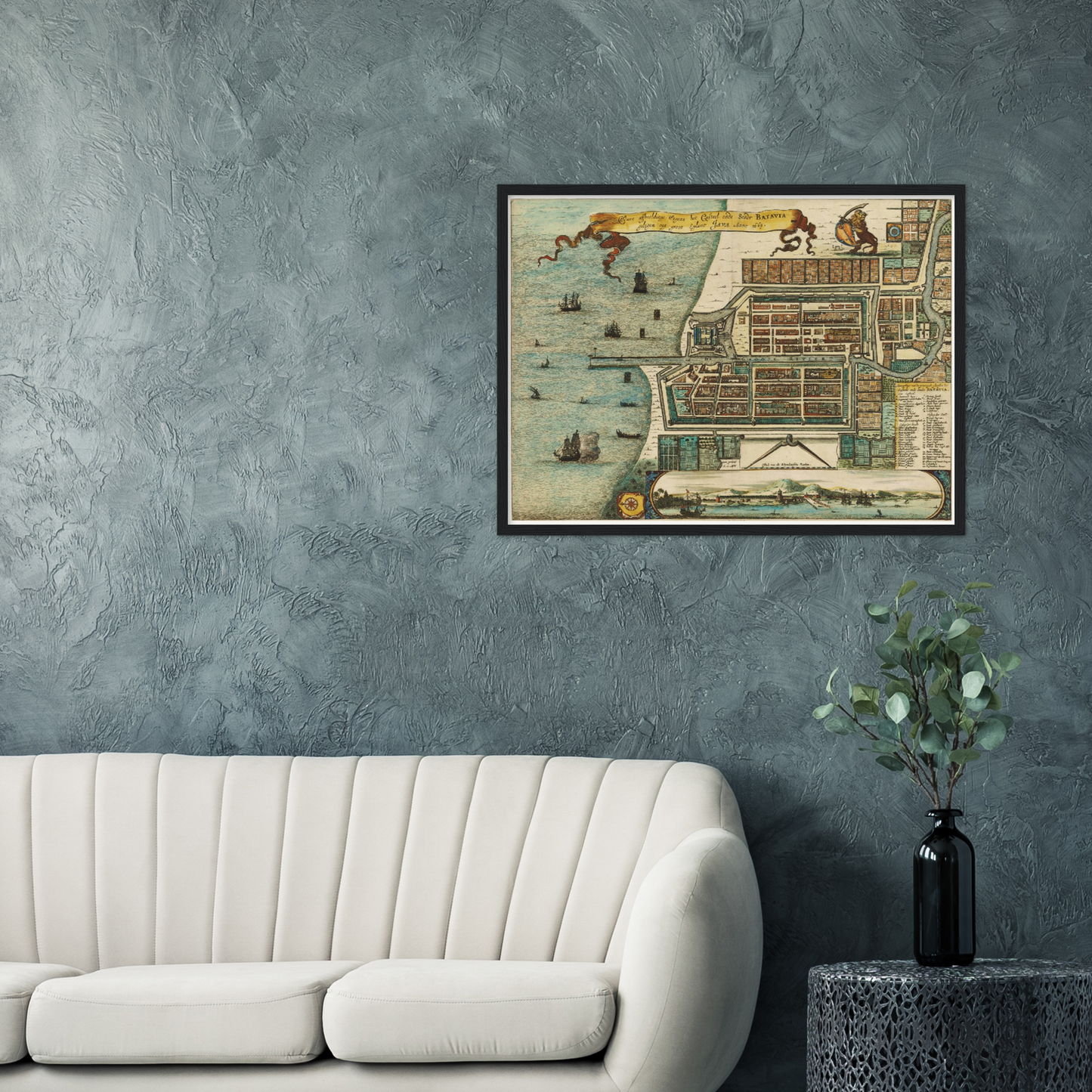 Historischer Stadtplan Jakarta um 1669