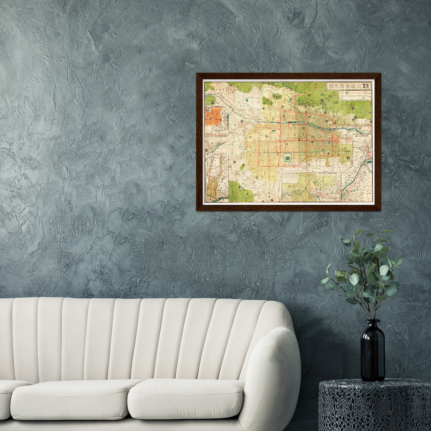 Historischer Stadtplan Kyoto um 1914