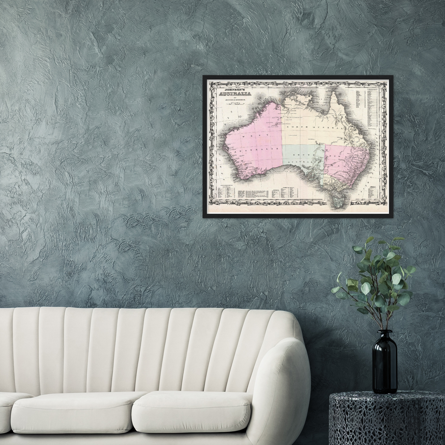 Historische Landkarte Australien um 1861
