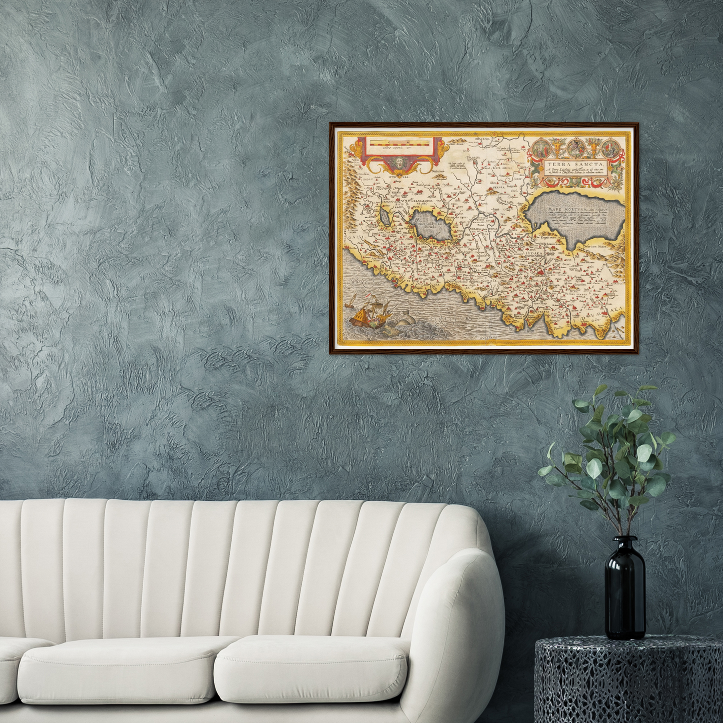 Historische Landkarte Heiliges Land um 1609