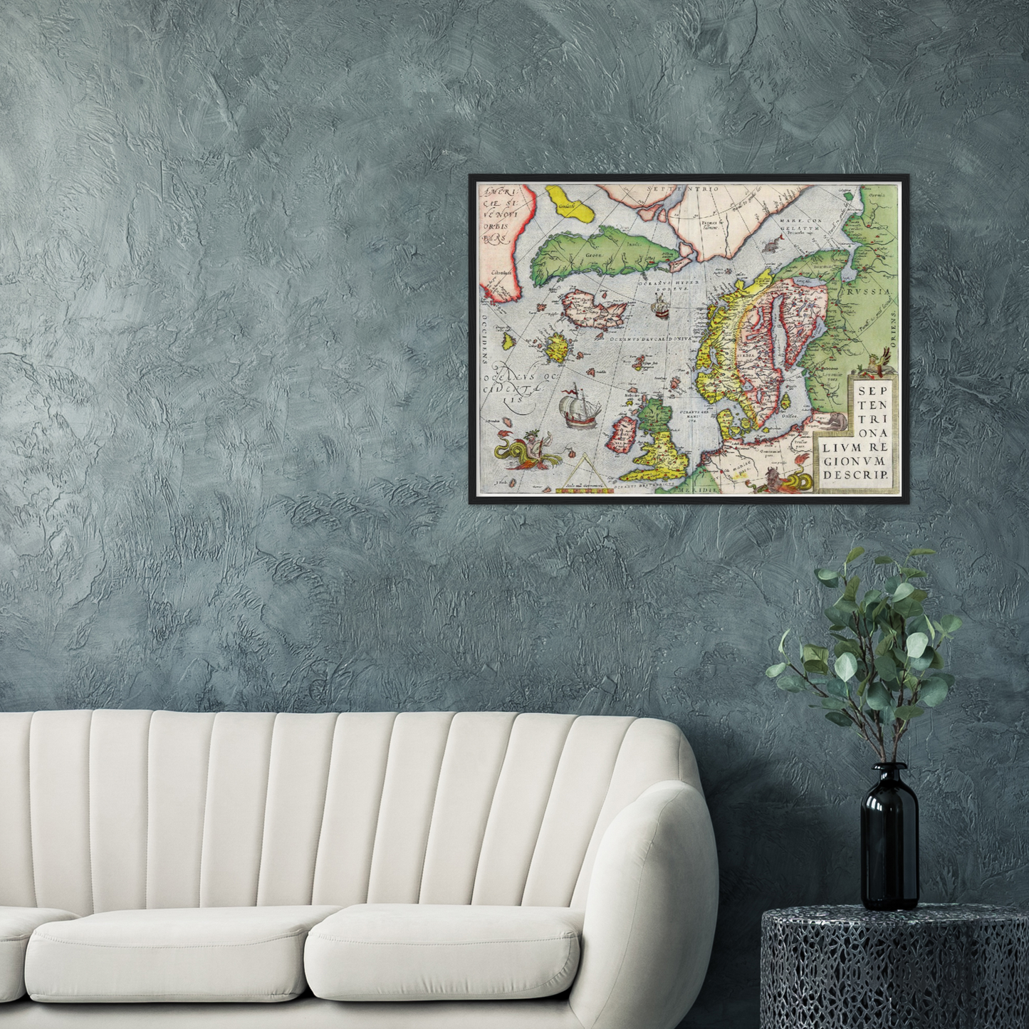 Historische Landkarte Nordeuropa um 1580