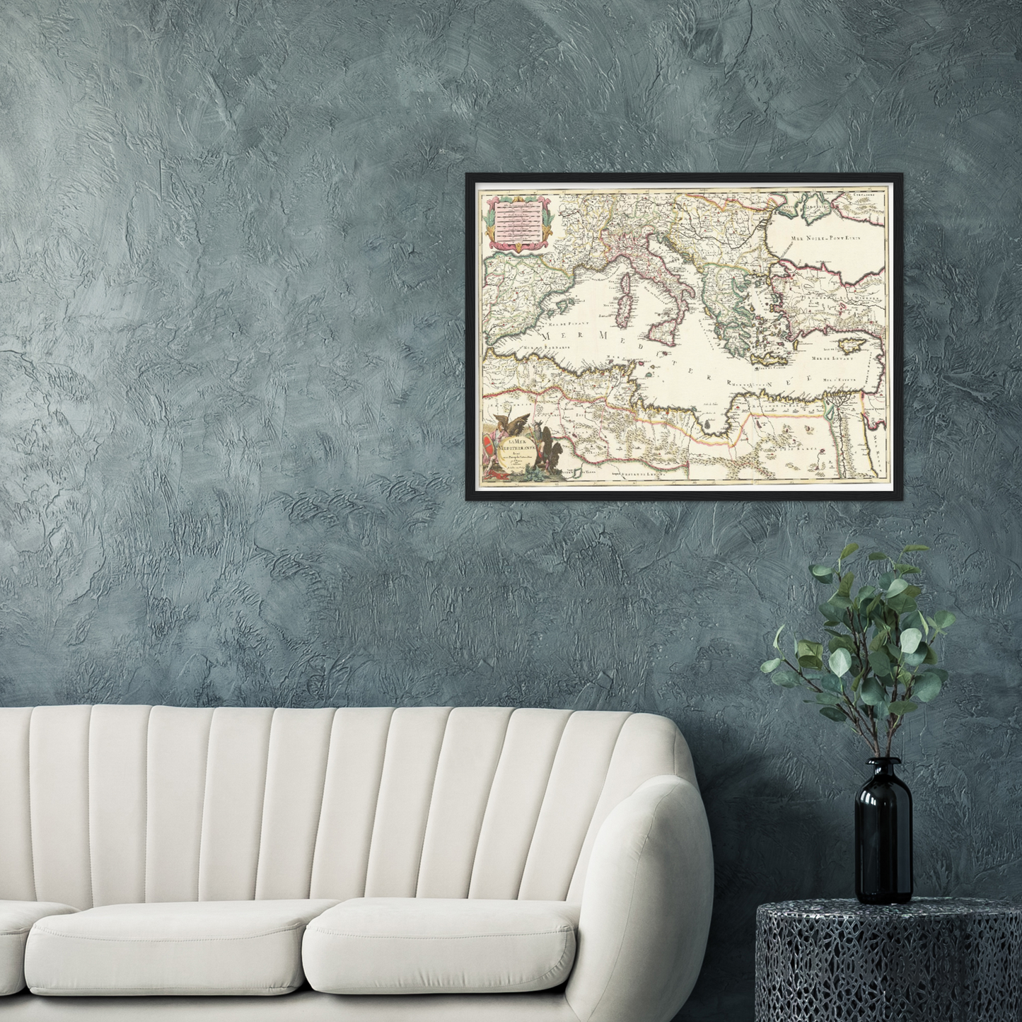 Historische Landkarte Südeuropa um 1700