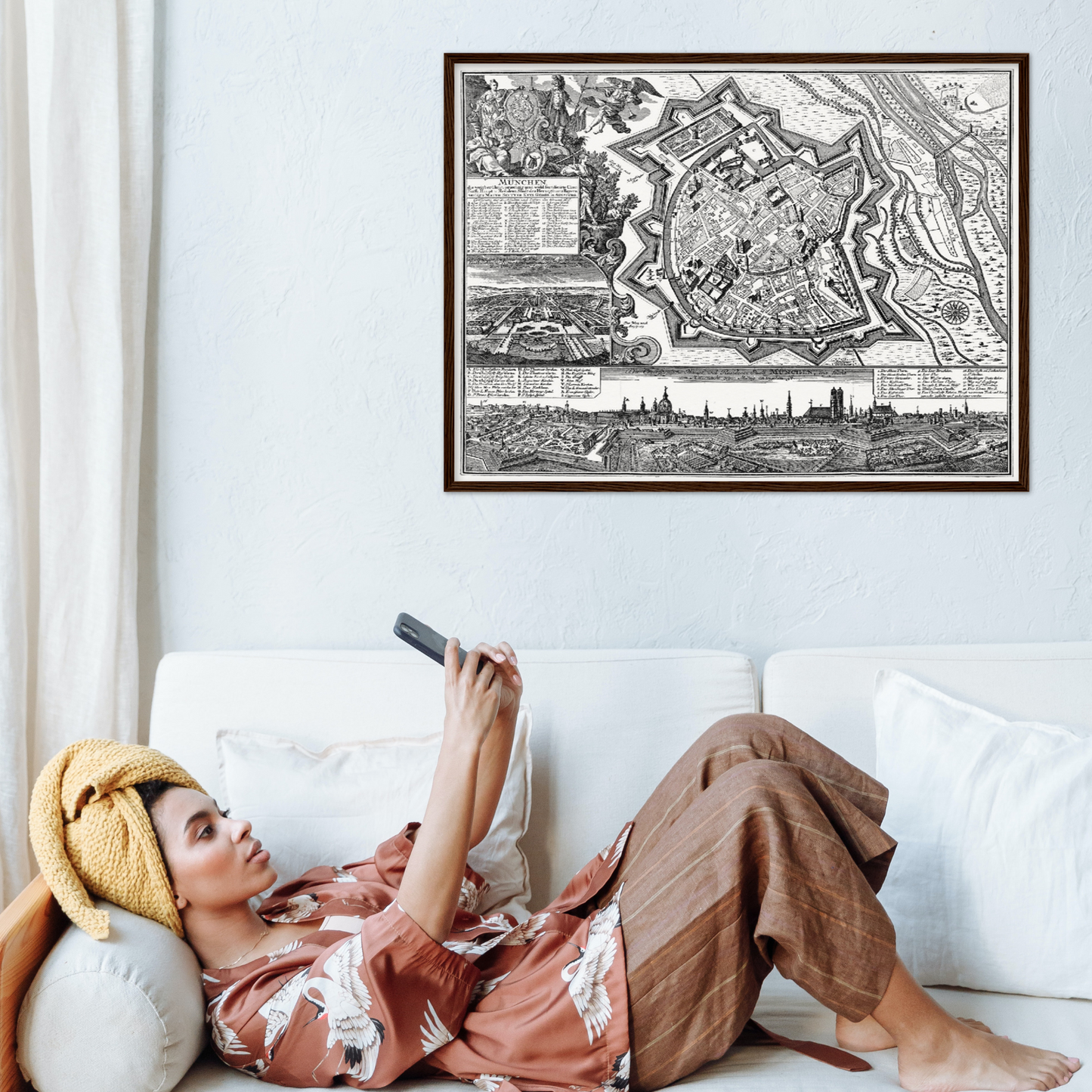 Historischer Stadtplan München um 1740
