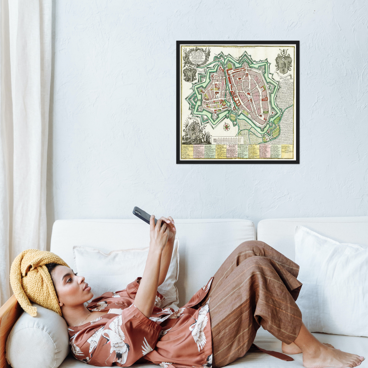 Historischer Stadtplan Hannover um 1735