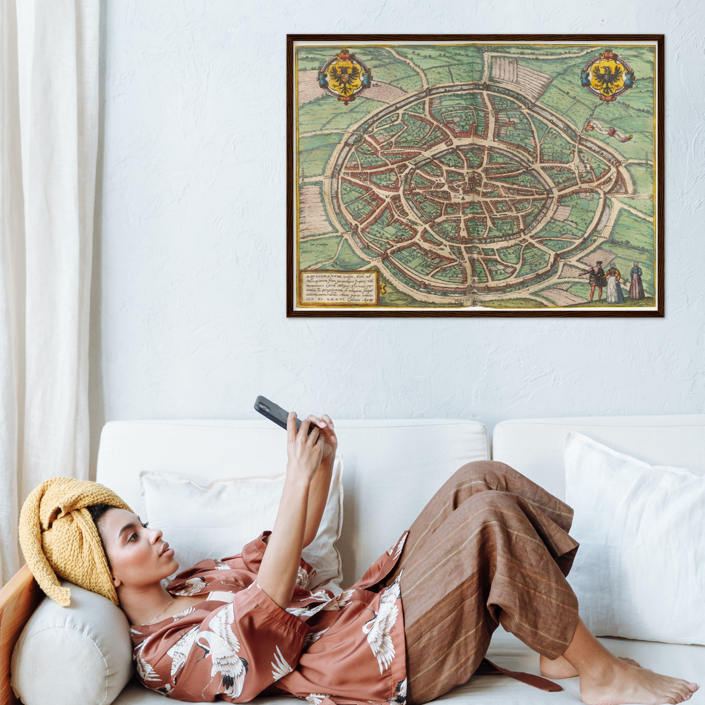 Historischer Stadtplan Aachen um 1570