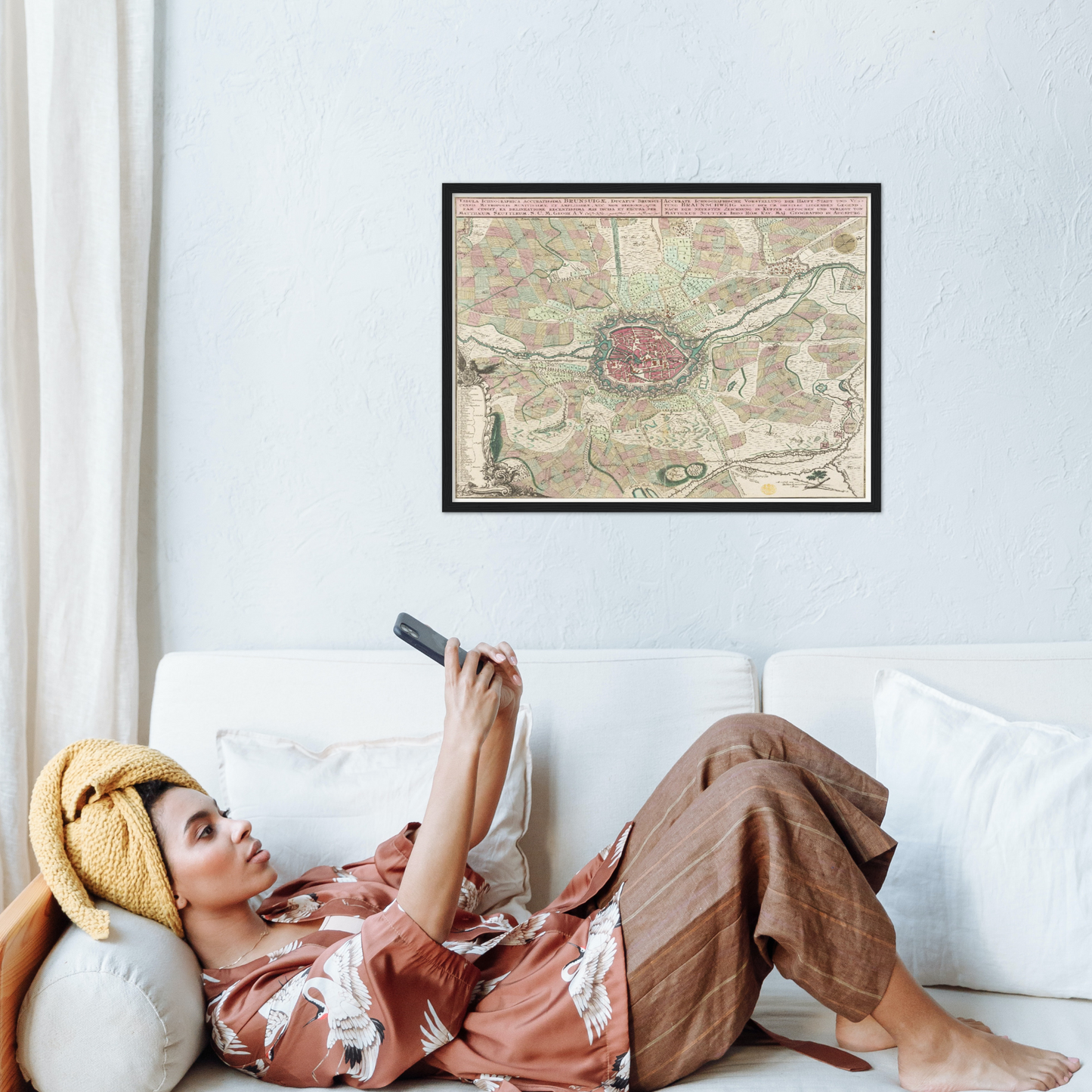 Historischer Stadtplan Braunschweig um 1750