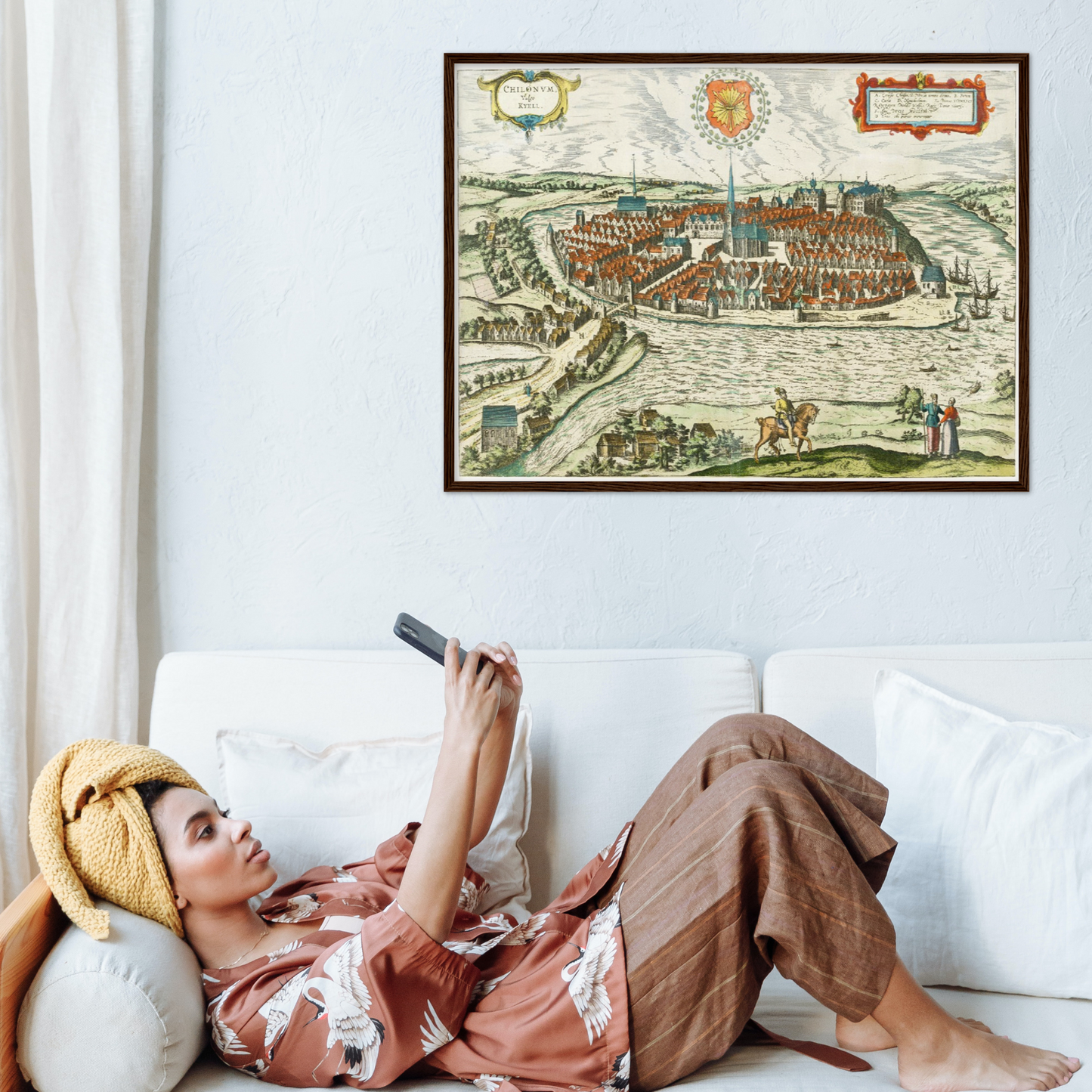 Historische Stadtansicht Kiel um 1612